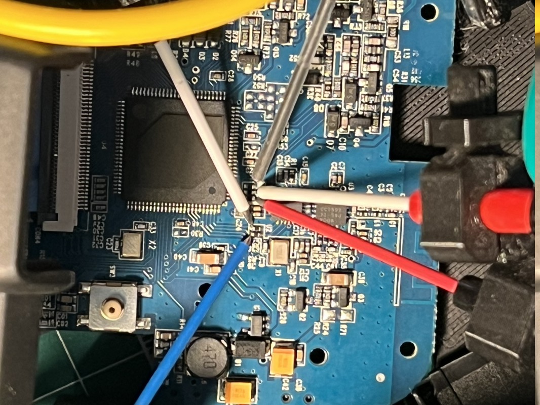 X1T-S PCB with probes